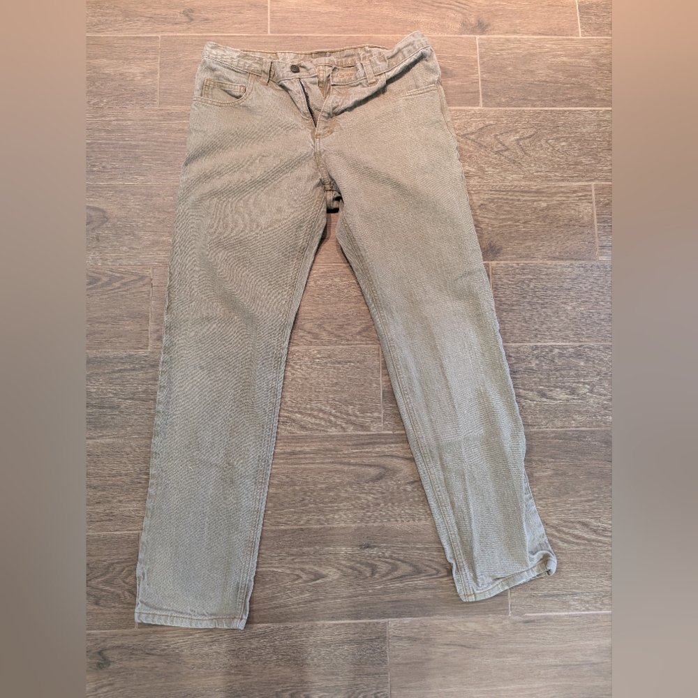 Dearborn Denim Mens Khaki Jeans, Slim 33x32, Made In USA